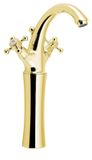 Reitano Rubinetteria ANTEA Hoge wastafelmengkraan met klikwaste (H) 300mm, goud