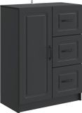 vidaXL Dressoir met lade Zwart 66 x 34,5 x 87 cm Bewerkt hout
