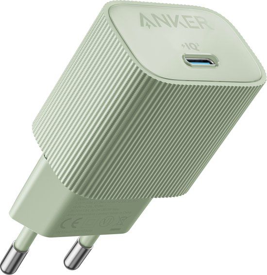 Anker Nano - 30W USB-C Charger - Fast Charging - for iPhone 13/14/15 series - Pixel, Galaxy, iPad and more (cable not included) - Green