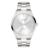 s.Oliver herenhorloge - Rond - zilver - 42 mm - Uhr van metaal met kwartswerk am Edelstahlband met Faltschließe - analoog horloge - 5 ATM waterdicht - krasbestendig