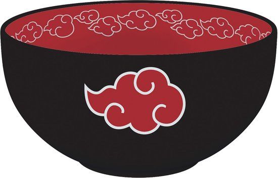 Naruto Dienbladen - Akatsuki - Zwart/Rood - Keramiek
