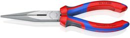 Knipex Platspitse tang met zijsnijder (telefoontang) zwart geatramenteerd, met meer-componentengrepen 200 mm 26 12 200