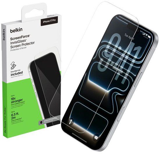 Belkin InvisiGlass iPhone 17 Pro Max glazen screenprotector