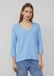 s.Oliver V-hals T-shirt met korte mouw voor dames, maat 46, effen, katoen, vaalblauw