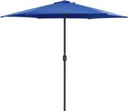 vidaXL Parasol met aluminium paal 270x246 cm azuurblauw