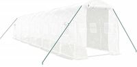 vidaXL Tuinkas met stalen frame, Polyetheen, Wit, 200 cm, 1000 cm, 200 cm