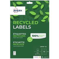 Avery Recycled Labels - Gerecycled papier - permanente kleeflaag - wit - 99.1 x 57 mm 150 etiket(ten) (15 vel(len) x 10 etiketten