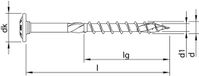 HECO Spaanplaatschroef Verzinkte Tellerkop 10x320mm Deeldr T-40 - 50 stuks
