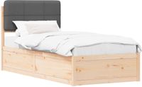 vidaXL Bedframe with Padded Headboard Dark Grey 80 x 200 cm