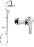 Mexen Carl set de douche à monter avec douche de pluie et robinet de douche Caro, chrome - 746640240-00