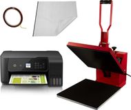Presse à transfert imprimante à sublimation - rouge - 38x38 cm - incl. plaque ptfe