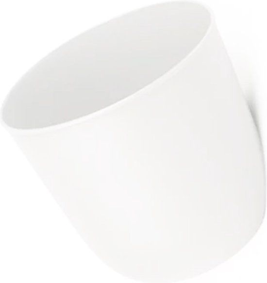 QUVIO Bloempot voor aan de wand - Diameter 15 cm - Wit