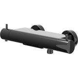 IVY Bond Robinet de thermostatisation de bain apparent avec bec cascade - Noir Chrome PVD