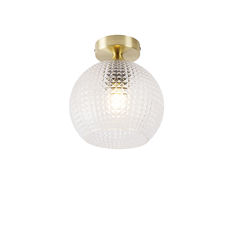 QAZQA Art deco plafondlamp messing - Sphere