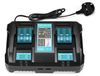 Chargeur de batterie double port 3A, 14,4-18V, avec 2 ports USB, indicateur LED, adapté au montage mural