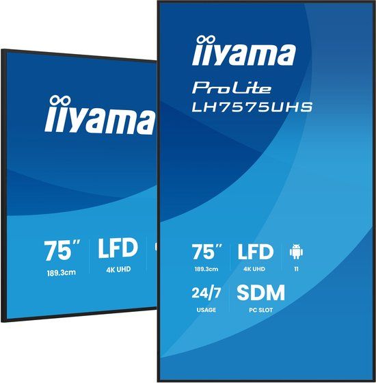 iiyama LH7575UHS-B2AG Beeldkrant Digitale signage flatscreen