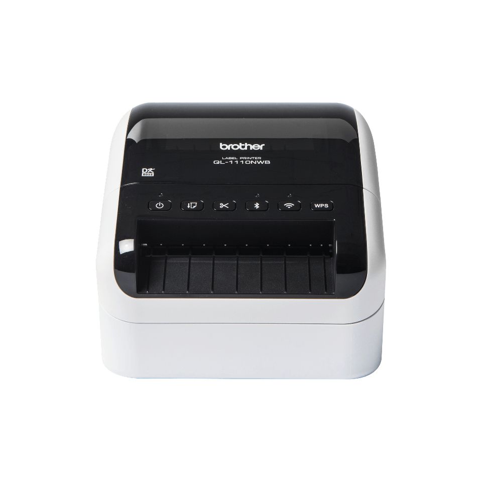 Brother QL-1110NWBC Label Printer - Direct Thermal, 300 x 300 DPI, Wired & Wireless, Ethernet, WiFi, Bluetooth