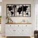 HOMCOM Metalen Wanddecoratie - Metaal - Zwart