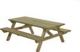 Talen Buitenmeubelen Picknicktafel - Hout - Groen - 200x160 cm