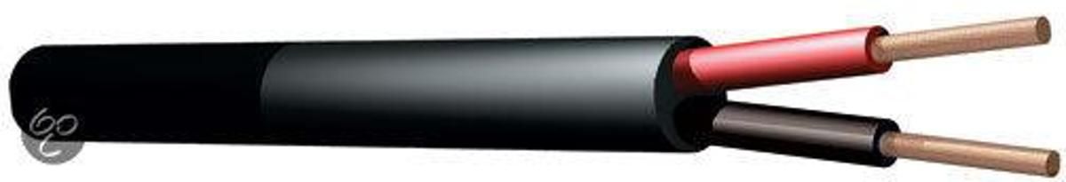 SkyTronic 100V Luidsprekerkabel 2x 2.5mm 25A - Zwart - rol van 100 meter