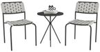 Polyrattan salon de jardin 3 pièces pour balcon - 2 fauteuils et table - vert olive