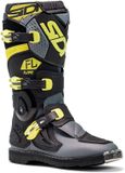 Sidi Flame Zwart Lime Grijs Kinder Crosslaarzen - Maat 38