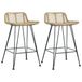 VidaXL Barstoelen 2 st natuurlijk rattan