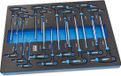 Merkloos / Sans marque HBM 18 Delige T-Grepen INCH Maten Carbon Foam inlay voor Gereedschapswagen