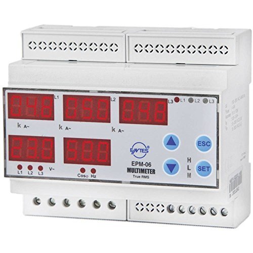 ENTES epm-06-din Programmeerbare 3 Fase DIN Multimeter Voltage epm-06-carril DIN AC, stroom, frequentie, betriebsstu