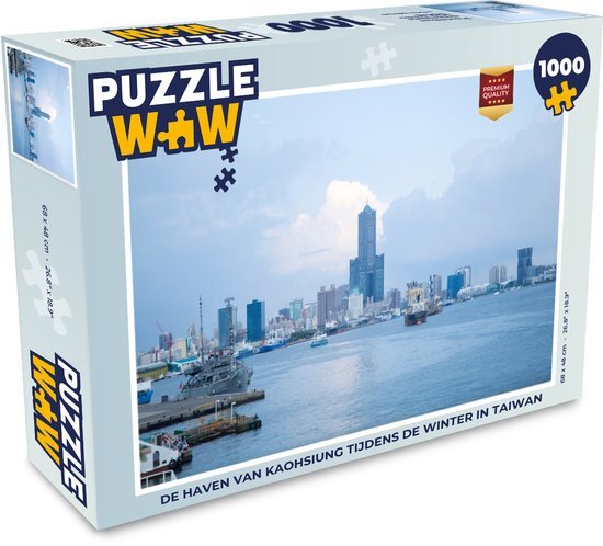 MuchoWow Puzzel De haven van Kaohsiung tijdens de winter in Taiwan - Legpuzzel - Puzzel 1000 stukjes volwassenen