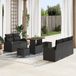 vidaXL Banc de jardin - Set - 8 - pièces - 7 places - Noir