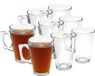 Gerimport Thee bekers / mokken - 24x stuks - glas - 255 ml