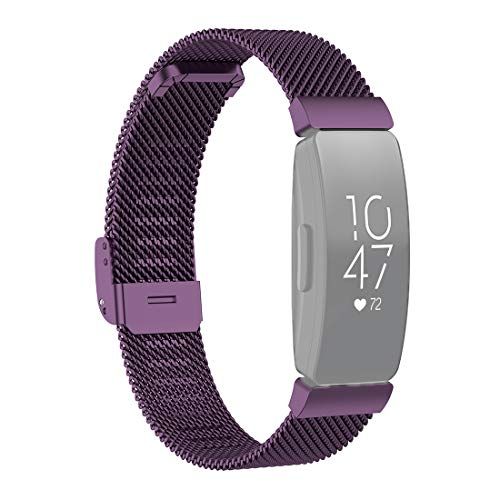 By Qubix Qubix Fitbit Inspire Milanese Bandje - Paars - Small