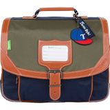 Tann's Axel Schooltas 38 cm kaki/blauw jongens