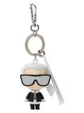 Karl Lagerfeld Sleutelhanger 'Ikon Ski' zwart / zilver / wit