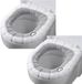 Deux housses de siège de toilette, coussin de siège de toilette avec boucle de suspension, souple et chaud, housses de protection lavables