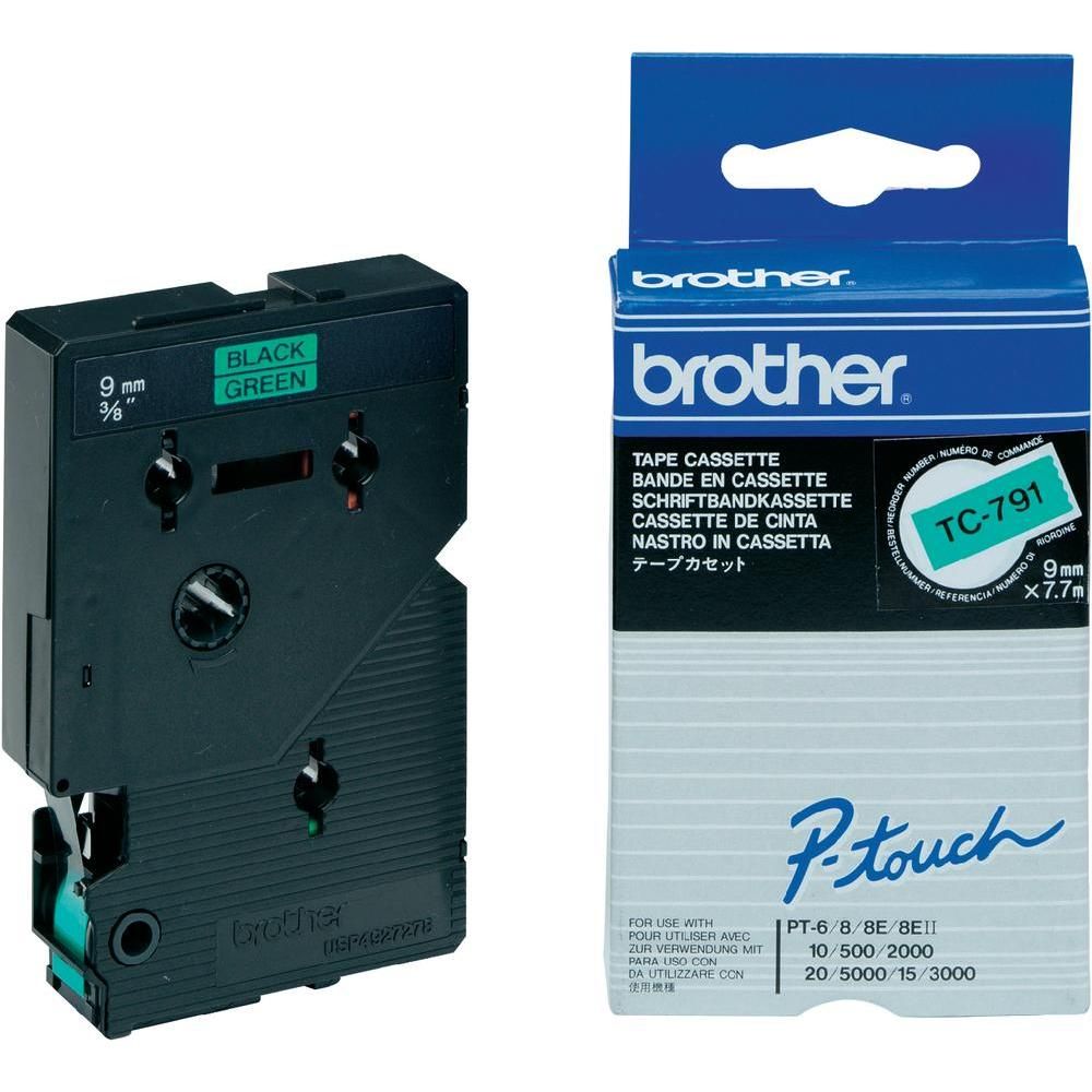 Brother Labeltape 9mm - Zwart