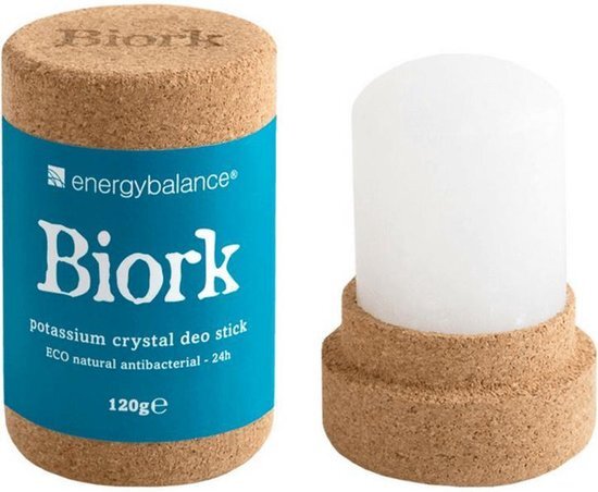 Biork crystal deodorant stick in kurk verpakking