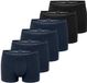 Schiesser Heren retro short / pant 6 pack Cotton Flex blauw / zwart