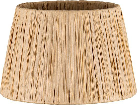 Home Sweet Home Raffia lampenkap - Conisch - beige - Boheemse stijl - ø20 x 13 cm - E27 fitting