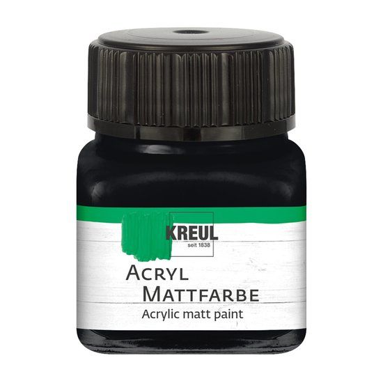 KREUL Wijzerlak mat zwart 20ml