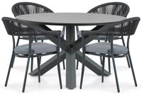 Santika Furniture Santika Vivian/Orino 130 cm dining tuinset 5-delig