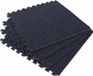 Gorilla Sports Vloermatten Rubber - Beschermingsmatten - 4 matten + 8 eindstukken - Puzzelmat - Zwart - Blauw