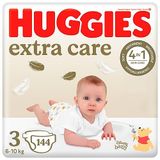 Luiers Huggies Luiers Extra Care Maat 4, (8-16 kg) 120 st.