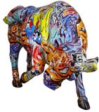 Gilde handwerk Decoratie beeld sculptuur stier bull straatkunst B 52 cm H 27 cm