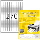 TOP STICK universele etiketten, 17,8 x 10 mm, wit, 100 vel