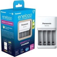 Panasonic Eneloop Smart & Quick Charger (BQ-CC55E) - White - For AA/AAA Batteries