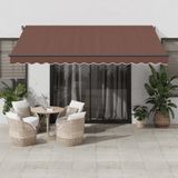 Maison Exclusive - Pare-soleil électrique, 4 x 3,5 mètres, marron, 100% polyester
