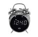 Silva Schneider URW 240 Radio-réveil FM, USB Fonction réveil Chrome-noir