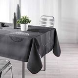 DOUCEUR D'INTERIEUR Tafelkleed Luxe Kosmo - 240x150 cm - Rechthoekig - Polyester - Zwart